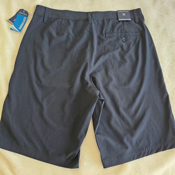 Nautica Men's Navy Blue Classic Fit Quick Dry Shorts - 33 - Picture 2 of 6